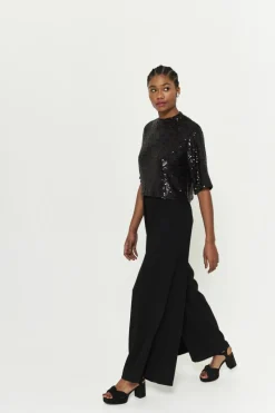 Cheap Maison Guillemette PANTALON ARLETTE NOIR - LES EMBLEMATIQUES