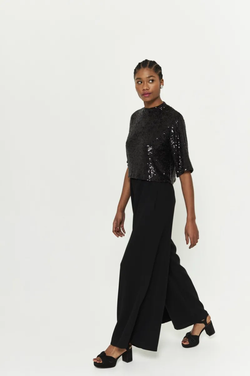 Cheap Maison Guillemette PANTALON ARLETTE NOIR - LES EMBLEMATIQUES