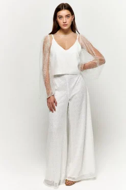 Best Sale Maison Guillemette PANTALON GISÈLE - COLLECTION BLANCHE