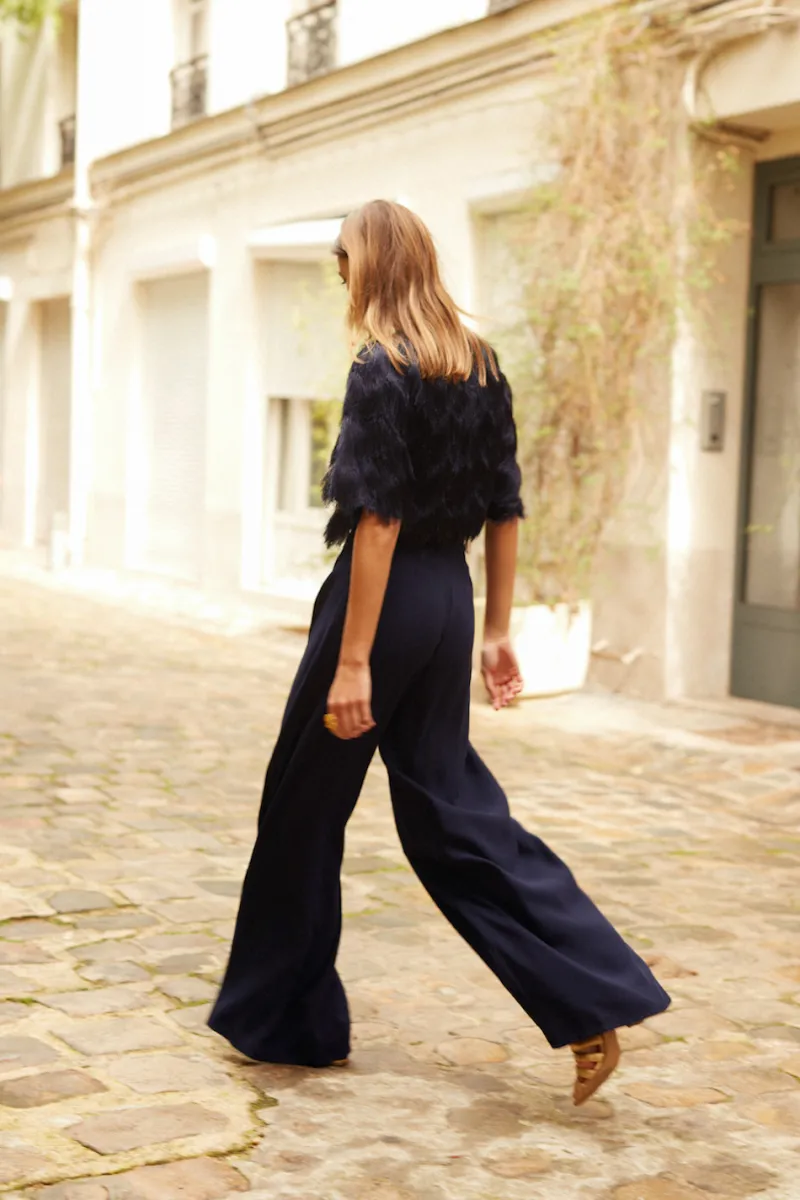 Cheap Maison Guillemette PANTALON GUSTAVE MARINE - LES EMBLEMATIQUES