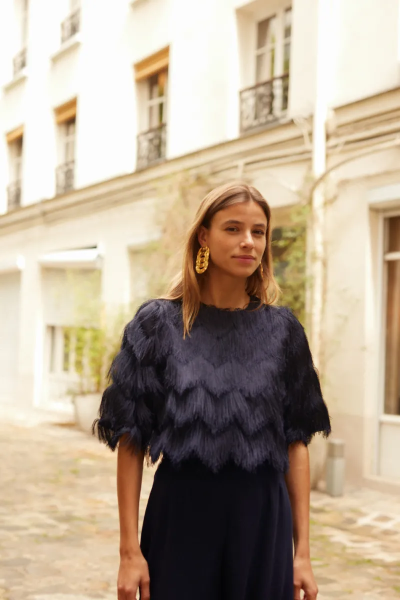 Cheap Maison Guillemette PANTALON GUSTAVE MARINE - LES EMBLEMATIQUES