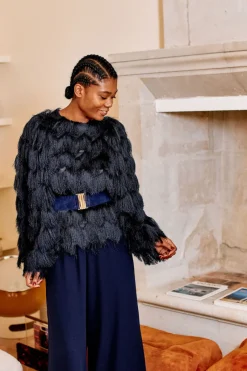 Cheap Maison Guillemette PANTALON GUSTAVE MARINE - LES EMBLEMATIQUES