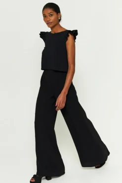 Cheap Maison Guillemette PANTALON GUSTAVE NOIR - LES EMBLEMATIQUES