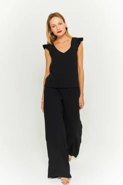 Cheap Maison Guillemette PANTALON GUSTAVE NOIR - LES EMBLEMATIQUES