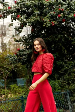 Cheap Maison Guillemette PANTALON GUSTAVE ROUGE