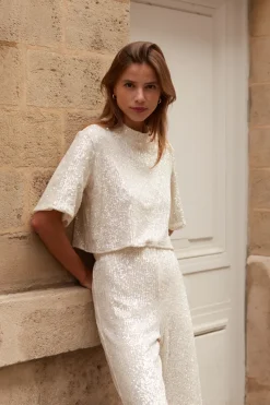 Shop Maison Guillemette PANTALON SWING - COLLECTION BLANCHE