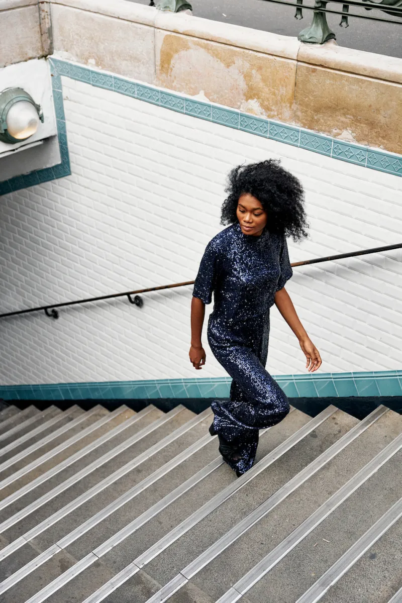 Outlet Maison Guillemette PANTALON SWING MARINE - LES EMBLEMATIQUES