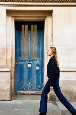 Online Maison Guillemette PANTALON VELOURS MARINE