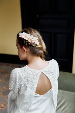 Sale Maison Guillemette PICS A CHEVEUX GRACE ROSE PALE - COLLECTION BLANCHE