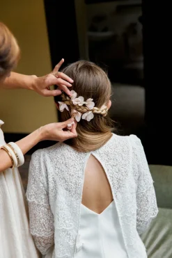 Sale Maison Guillemette PICS A CHEVEUX GRACE ROSE PALE - COLLECTION BLANCHE