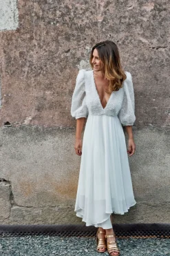 Cheap Maison Guillemette ROBE ANITA - COLLECTION BLANCHE