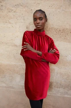 Discount Maison Guillemette ROBE ROUGE PROFOND