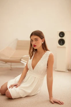 Cheap Maison Guillemette ROBE SEVILLA - COLLECTION BLANCHE