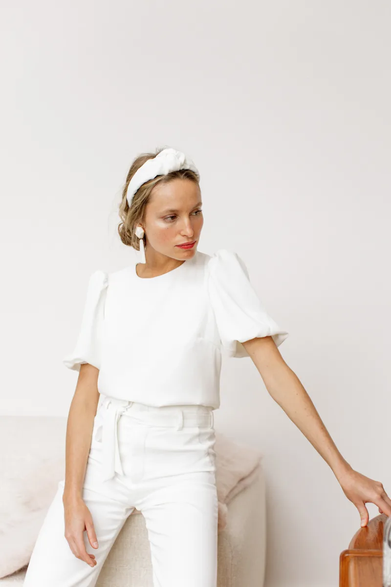 Flash Sale Maison Guillemette SERRE TETE AMORE - COLLECTION BLANCHE