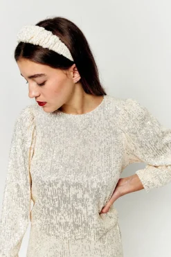 Discount Maison Guillemette SERRE TETE SWING IVOIRE - COLLECTION BLANCHE