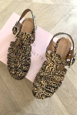 Cheap Maison Guillemette SPARTIATES IBIZA EFFET LEOPARD