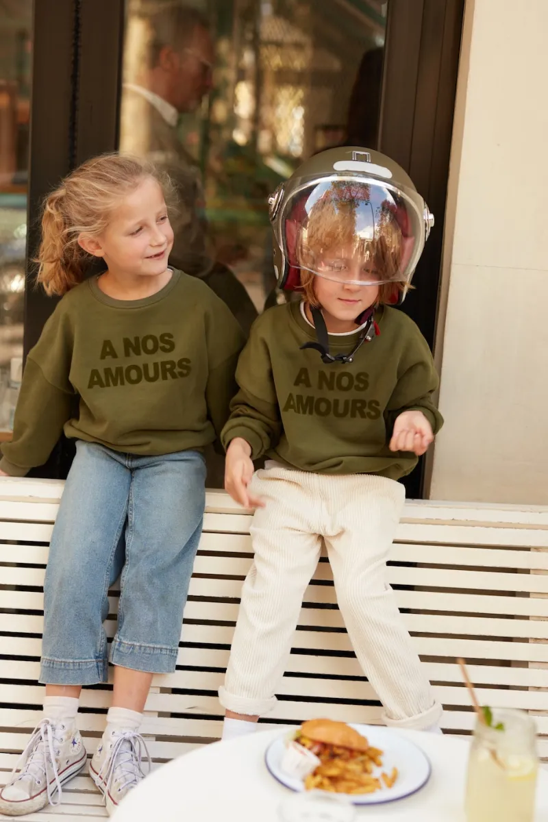 Shop Maison Guillemette SWEAT-SHIRT A NOS AMOURS - ENFANT
