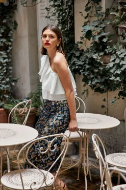 Online Maison Guillemette TOP ASYMETRIQUE IVOIRE