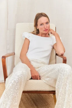 Shop Maison Guillemette TOP ROMA - COLLECTION BLANCHE