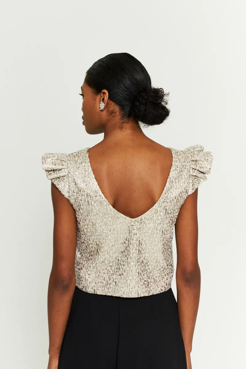 Hot Maison Guillemette TOP ROMA TWEED DORE - LES EMBLEMATIQUES