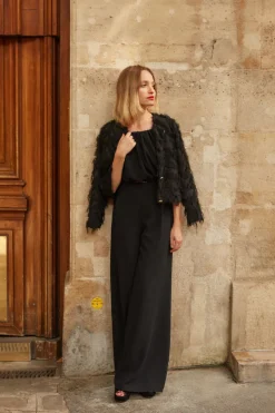 Fashion Maison Guillemette VESTE GILET GREG NOIR