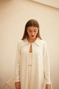 Cheap Maison Guillemette VESTE MANTEAU SANTIAGO - COLLECTION BLANCHE