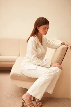 Flash Sale Maison Guillemette VESTE SMOKING SANTIAGO - COLLECTION BLANCHE