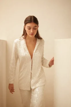 Flash Sale Maison Guillemette VESTE SMOKING SANTIAGO - COLLECTION BLANCHE