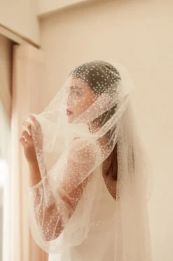 Outlet Maison Guillemette VOILE PLUIE DE PAILLETTES - COLLECTION BLANCHE