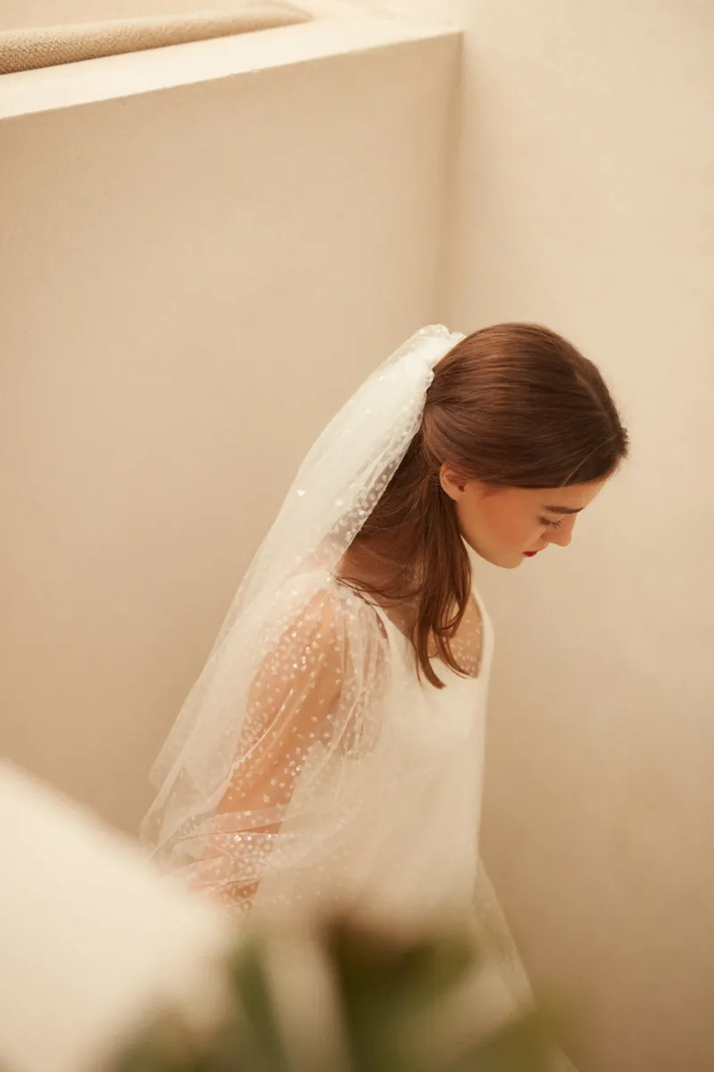 Outlet Maison Guillemette VOILE PLUIE DE PAILLETTES - COLLECTION BLANCHE