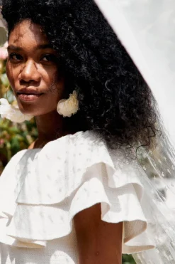 Flash Sale Maison Guillemette VOILE PLUMETIS - COLLECTION BLANCHE